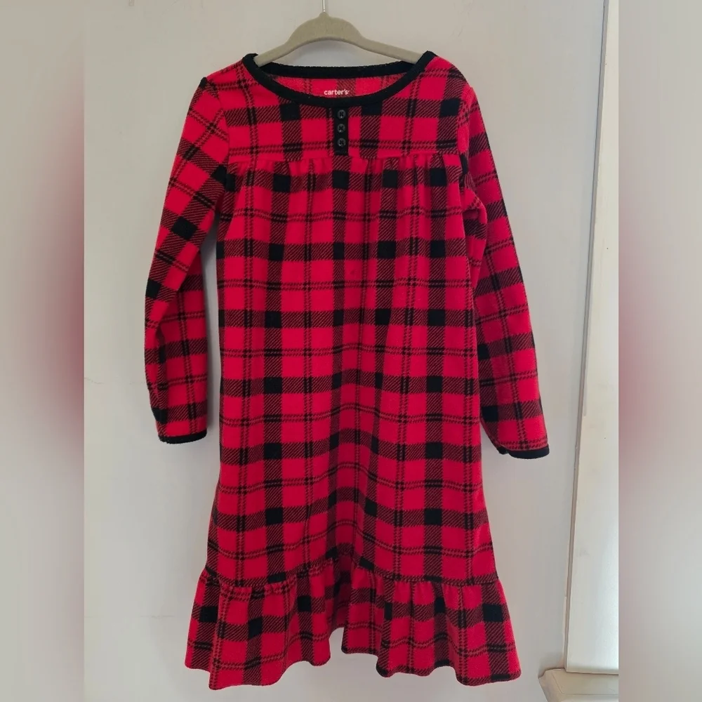 Carter's Plaid Fleece Kids Nightgown